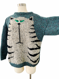 Wool Hand Knit Cat Sweater