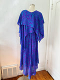 Silk Abstract Print Bias Cut Dress, Made in India | XL