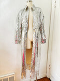 Silver Sequin Fringed Dress Coat NWT - NOT VINTAGE| Large
