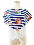 Tropical Club Striped T-Shirt | Large