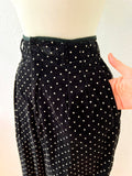 Polka Dot Corduroy Stirrup Pants | Medium