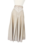Khaki Cotton Blend Culottes | Small