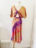 Starina Floral Tie Dye Print Dress | Large