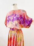 Starina Floral Tie Dye Print Dress | Large