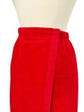 Red Terrycloth Wrap Skirt L|XL