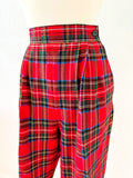 Red Plaid Stirrup Pants M|L