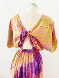 Starina Floral Tie Dye Print Dress | Large