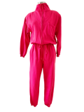 Magenta Pink Sweatshirt Jumpsuit | Large