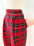 Red Plaid Stirrup Pants M|L