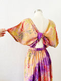 Starina Floral Tie Dye Print Dress | Large