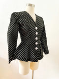 Cutie Black and White Polka Dot Jacket | Small
