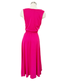 Magenta Jersey Cotton Belted Dress | Large