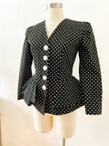 Cutie Black and White Polka Dot Jacket | Small