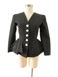 Cutie Black and White Polka Dot Jacket | Small