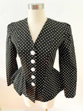Cutie Black and White Polka Dot Jacket | Small