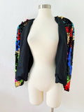 Colorful Silk Paillette Jacket | Medium