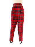 Red Plaid Stirrup Pants M|L