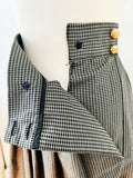 Black and Gold Metallic Checked Skirt | Medium