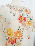 Sheer Filipino Barong Floral Top | Large
