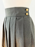 Black and Gold Metallic Checked Skirt | Medium