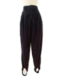 Polka Dot Corduroy Stirrup Pants | Medium