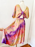 Starina Floral Tie Dye Print Dress | Large