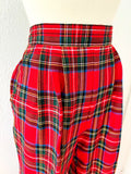 Red Plaid Stirrup Pants M|L