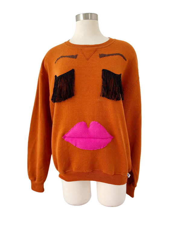 Face Sweatshirt | Pumpkin Pie Orange | XL