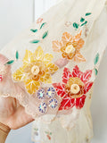 Sheer Filipino Barong Floral Top | Large
