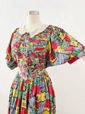 Abstract Patchwork Print Dress | Medium