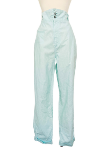 Light Mint Green Cotton Pants | Large