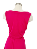 Magenta Jersey Cotton Belted Dress | Large