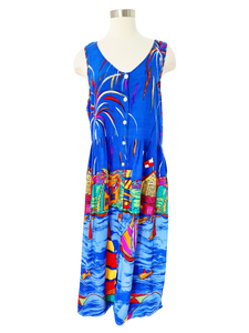 Carole Little Summer Fireworks Tank Dress with Pockets | XL
