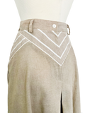 Khaki Cotton Blend Culottes | Small