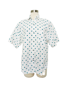 Polka Dot Cotton Button Down | Large