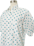 Polka Dot Cotton Button Down | Large