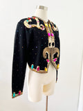 Fran Fine Coded Sequin and Jewel Embellished Cardigan | Large