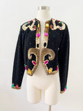 Fran Fine Coded Sequin and Jewel Embellished Cardigan | Large