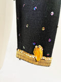 Fran Fine Coded Sequin and Jewel Embellished Cardigan | Large