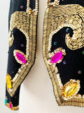 Fran Fine Coded Sequin and Jewel Embellished Cardigan | Large