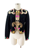 Fran Fine Coded Sequin and Jewel Embellished Cardigan | Large