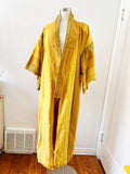 Golden Ombre Striped Silk Kimono Robe | Large