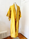 Golden Ombre Striped Silk Kimono Robe | Large