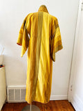 Golden Ombre Striped Silk Kimono Robe | Large