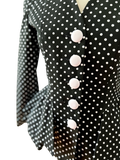 Cutie Black and White Polka Dot Jacket | Small