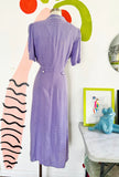 Lilac Polka Dot Shirt Dress | Large
