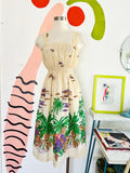 Tropical Print Smocked Sundress S|M