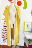 Saks Fifth Avenue Mustard Yellow Linen Dress | XL