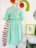 Mint Green Cotton Shirt Dress L|XL