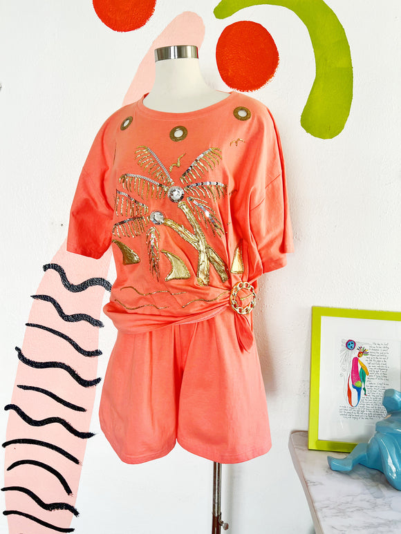 Tropical Summer Barbie • Coral Cotton Set | Large